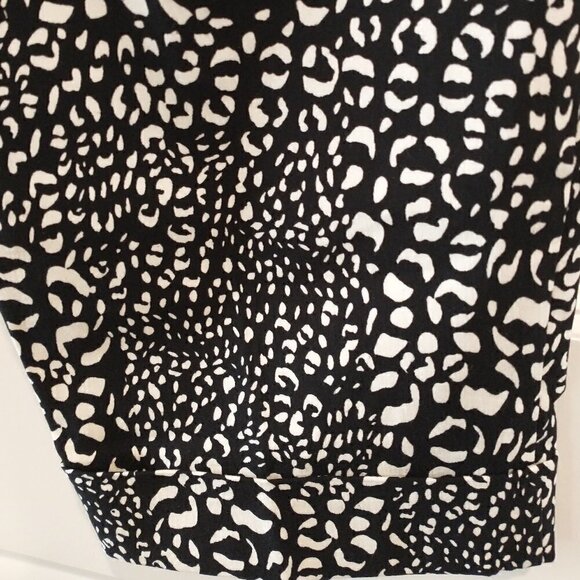 Cooper & Ella Plus Pull on Cropped Pants with Rolled Cuffs Black White Size 22W - Picture 7 of 14